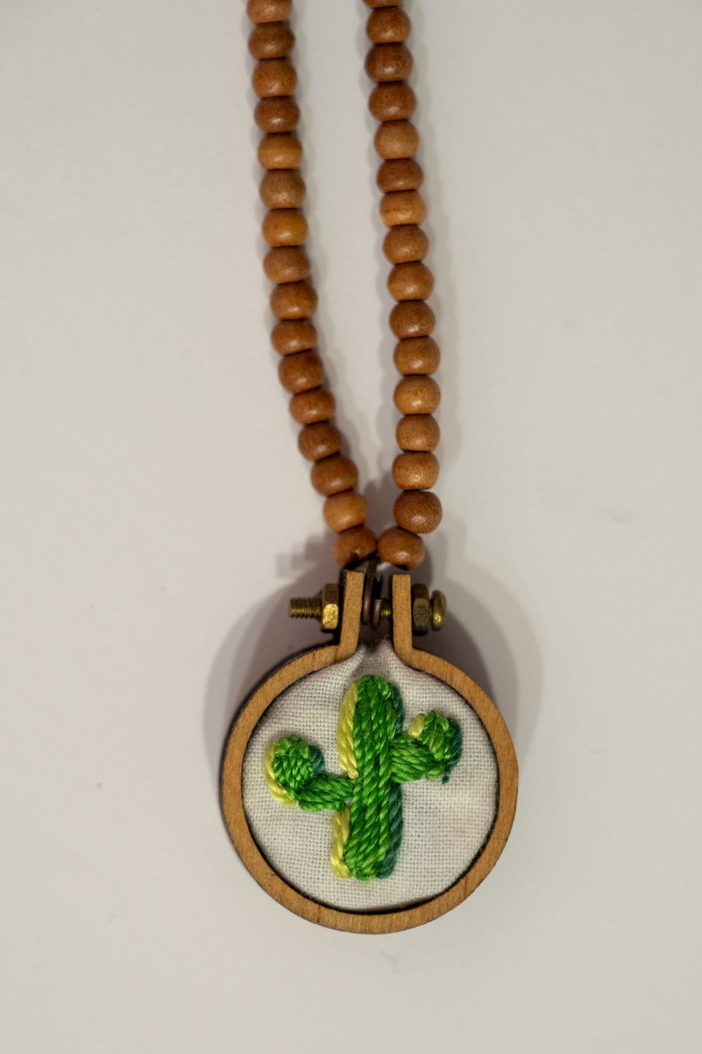 Cactus emboidered necklace - Liz Kueneke & Chai Shop