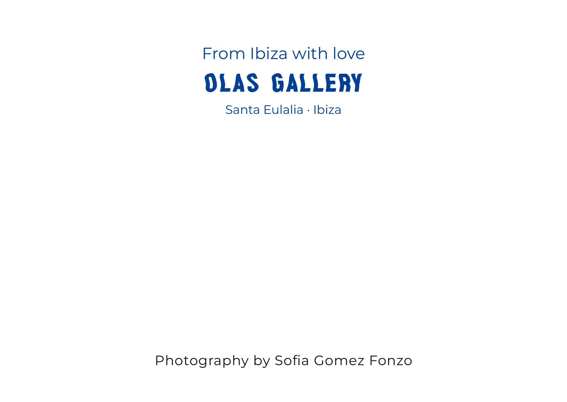 postcard fine art en Ibiza por Sofía Gómez-Fonzo, impresión de alta calidad en materiales premium