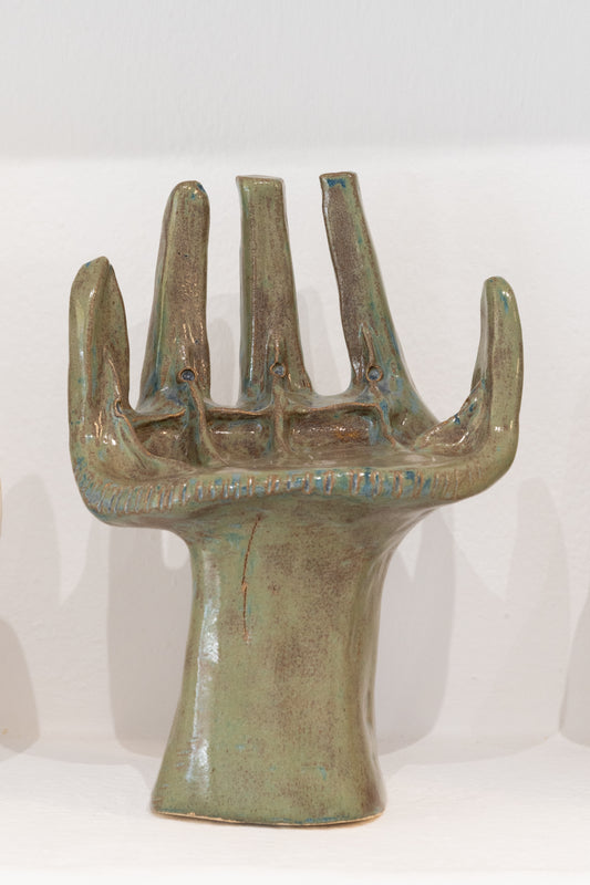 Nicki van der Weyden - Ceramic hand - Green