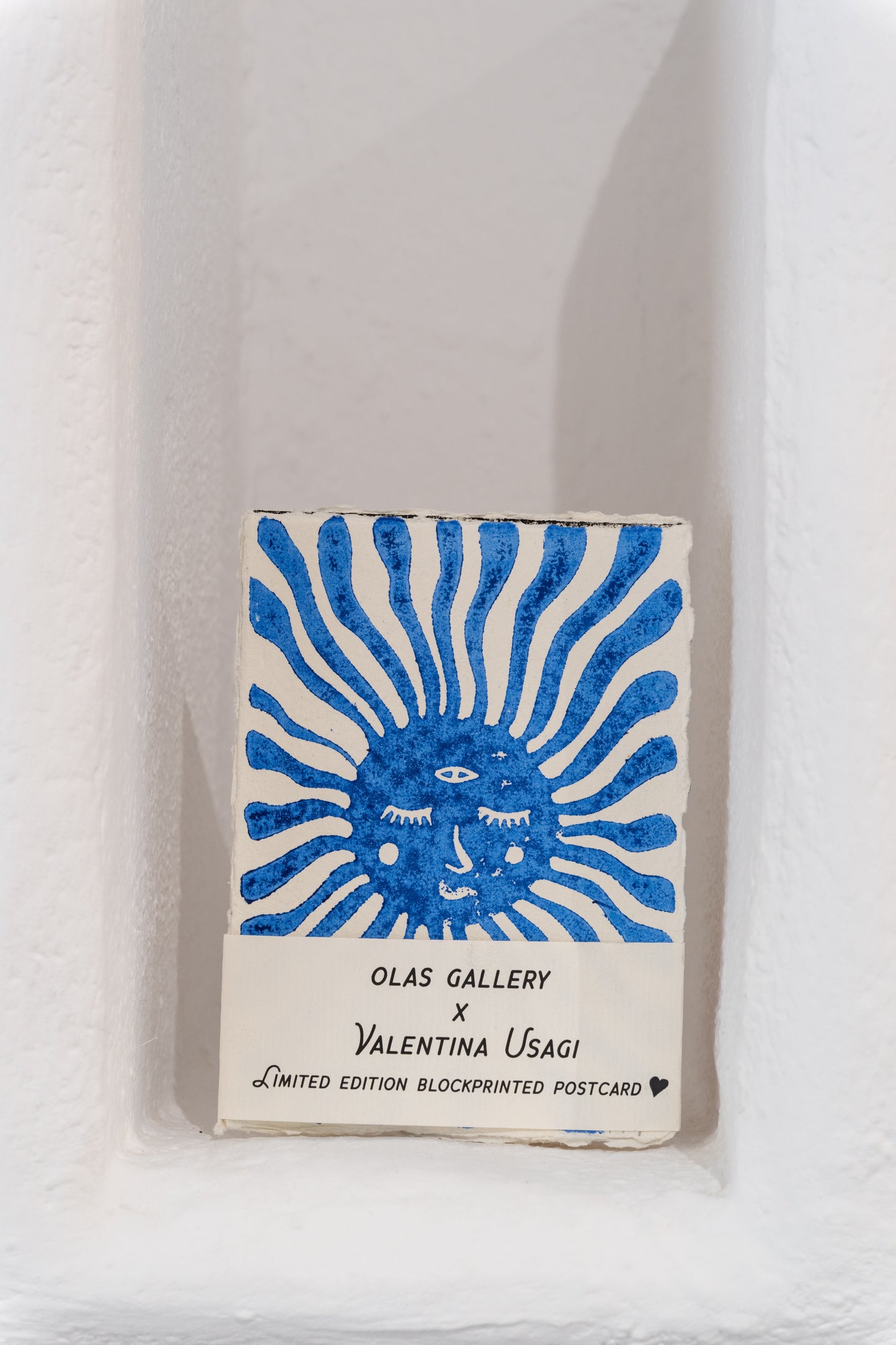 3 Blockprinted Postcards Limited Edition by Valentina Usagi