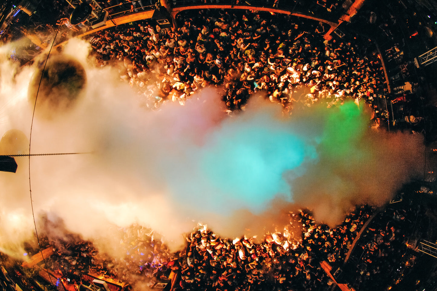 Phrank - Bird's Eye view to the Amnesia Terrace with CO² at Cocoon Closing